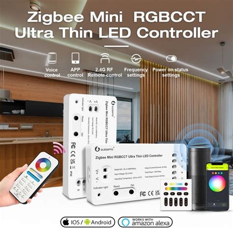 Zigbee 3 0 Mini Ultra Thin LED Strip Controller DC5 24V Gledopto Single