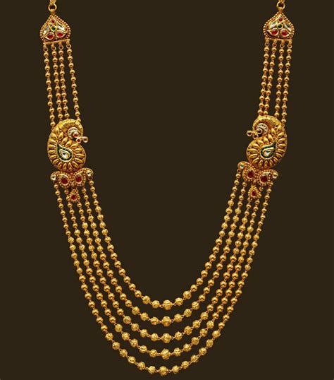 Gold Plated Gundla Mala Necklaces Dhanalakshmi Jewellers