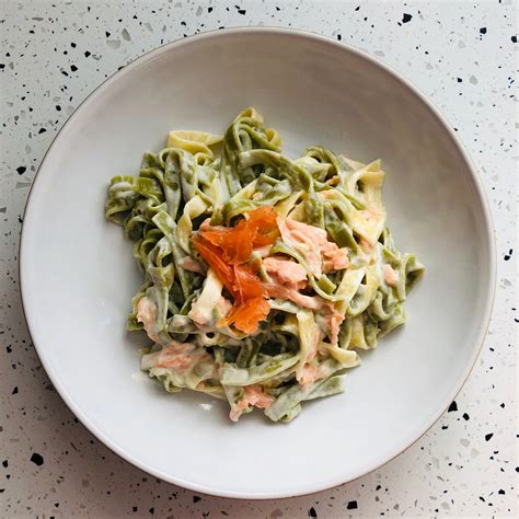 smoked salmon tagliatelle - The Frugal Cottage