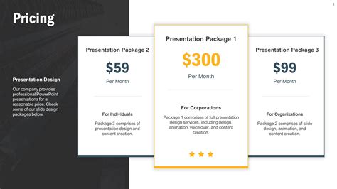 Pricing Tier Template Bundle For Powerpoint Slidestore