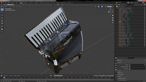 3d Model Digital Accordion Roland Fr3 X Turbosquid 2065269