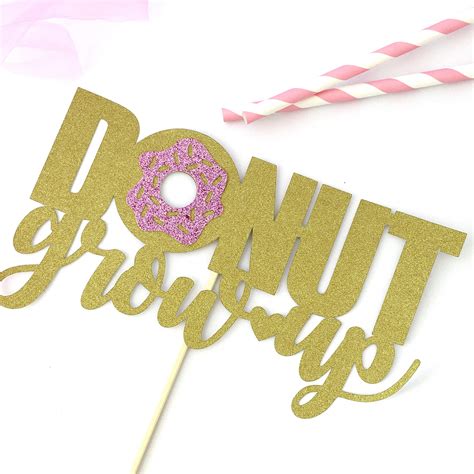 Donut Grow Up Cake Topper Melrose Paper Designs