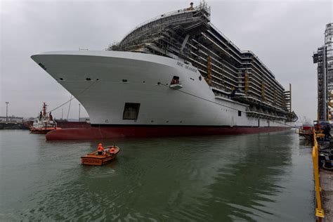 2017 S Hottest New Cruise Ship Touches Water For The First Time