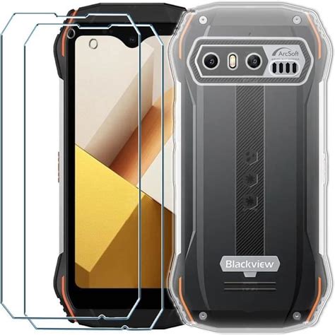 Coque pour Blackview N6000 4 3 Transparent Housse 2 x Verre trempé