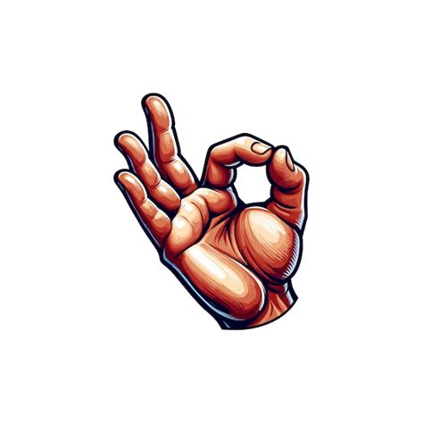 Premium Vector An Ok Hand Gesture Vector Illustration