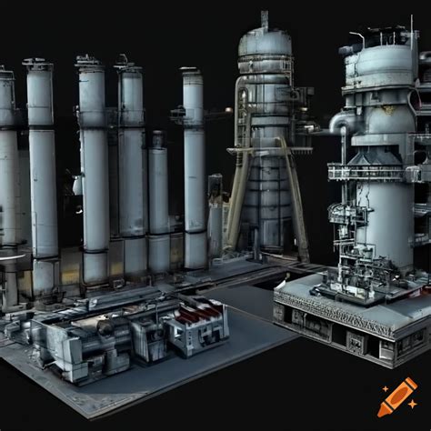 Grimdark Scifi Gas Refinery Industrial Industry