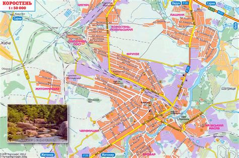Карта Коростеня | Коростень-Інфо