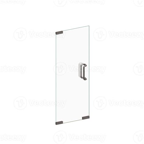 Single Frameless Glass Door 3d Render Illustration Element 28286005 Png