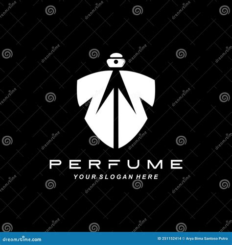 Luxury Perfume Bottle Logo Design Illustration For Cosmetics Beauty