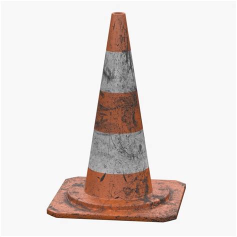 Dirty Traffic Cone 3d Turbosquid 2004622