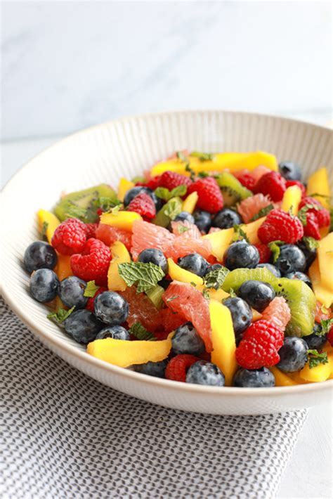 Tropical Fruit Salad With Honey Lime Dressing Summer Citrus