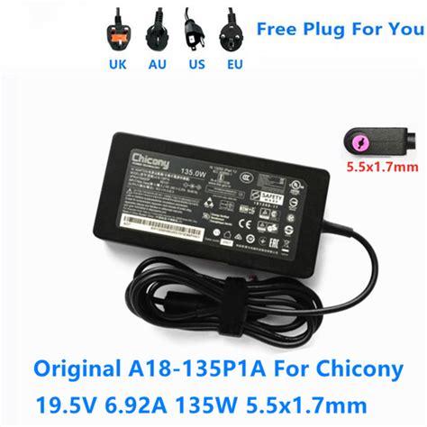 Original Chicony A18 135P1A 19 5V 6 92A 135W 5 5x1 7mm AC Adapter For