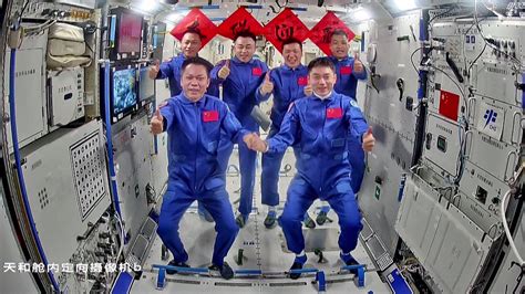 Shenzhou 18 Astronauts Enter Space Station Meet With Shenzhou 17 Crew