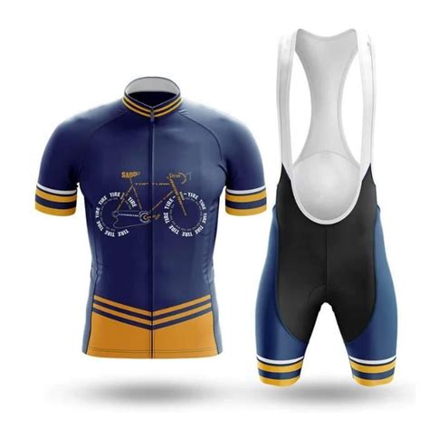 Ete Maillot De Cyclisme Homme Pro Manches Courte Respirant Cuissard