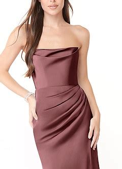 Azazie Leonis Vintage Mauve Bridesmaid Dresses Azazie