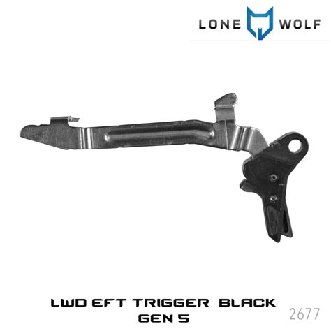 Lwd Glock Eft Flat Trigger Black Gen 5 Trigger Assembly Wshoe