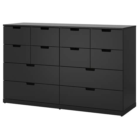 Nordli Chest Of 12 Drawers Anthracite 160x99 Cm Ikea