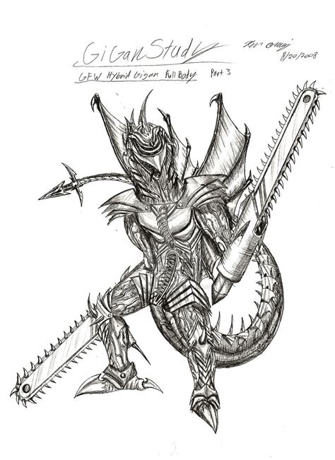 Gigan Study 3 By Rendragonclaw On Deviantart