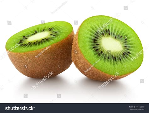 Pair Two Half Ripe Kiwi Fruit Stock Photo Edit Now