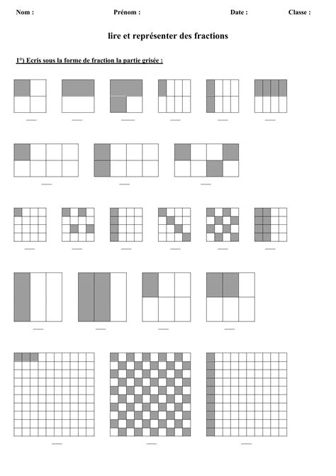 Lire Et Repr Senter Des Fractions