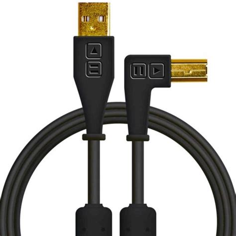 Dj Tech Tools Chroma Cables Usb A To B Right Angle Black