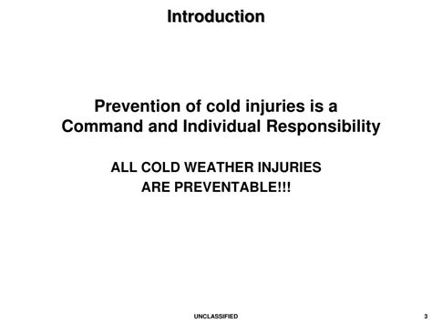 PPT - Cold Weather Injuries: Prevention, Identification, and Treatment ...