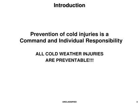 PPT - Cold Weather Injuries: Prevention, Identification, and Treatment ...