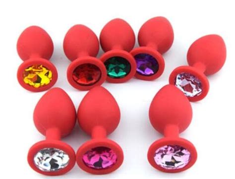 Silicone Mini Anal Sex Toys For Women Men Erotic Butt Plugs Crystal Jewelry Adult Booty Beads