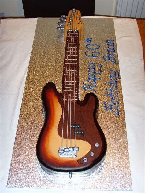 Flic Kr P 6wa1du Bass Guitar Birthday Cake Custom Made Replica Of A Bass Guitar For