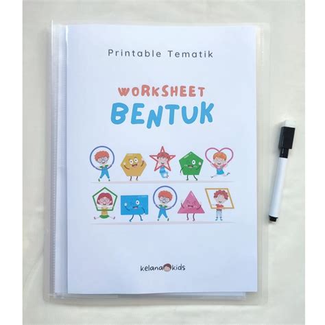 Jual Worksheet Tematik Bentuk 20 Lembar Kerja Anak Tema Bentuk