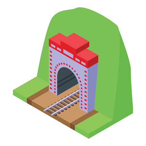 Railroad Tunnel Icon Isometric Style 15889952 Vector Art At Vecteezy