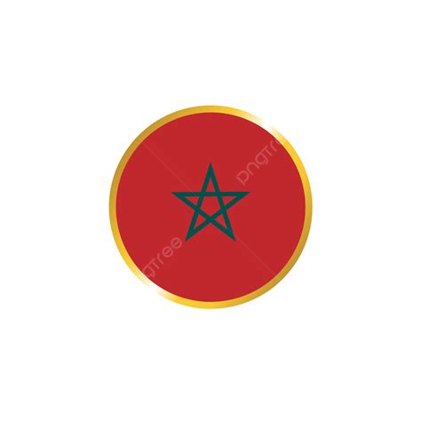 Drapeau Maroc Cercle Doré Vecteur Png Drapeau Maroc Cercle Cadres