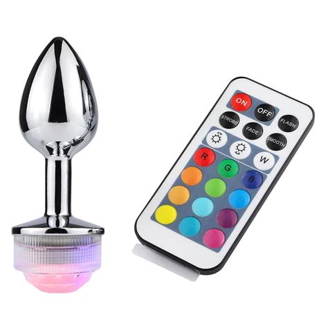 Plug Anal Aluminio Luz De Led Controle Shopee Brasil