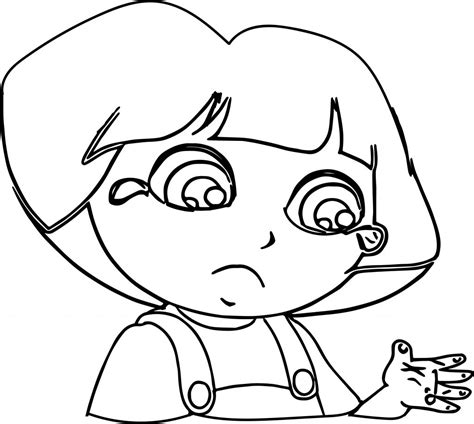 Dora Hand Damage And Ache Coloring Page - Wecoloringpage.com