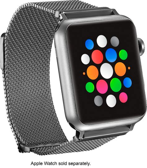 Best Buy: Platinum™ Magnetic Stainless Steel Mesh Band for Apple Watch ...