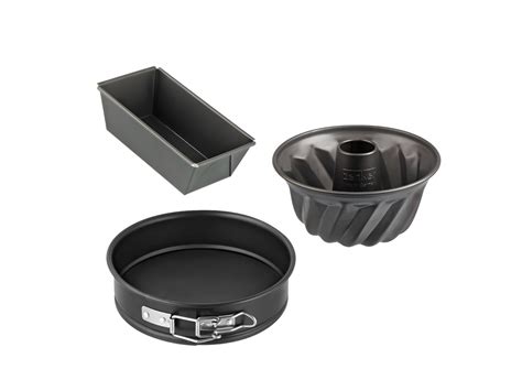 Set de 3 mini moules à cake charnière et kouglof Zenker Spécial Mini