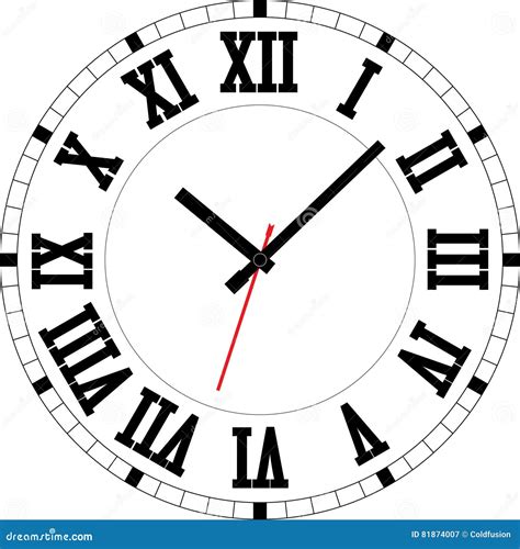 Dial de reloj romano ilustración del vector Ilustración de objeto