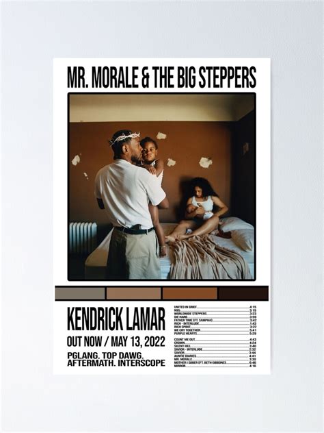 Póster Póster Artístico Mr Morale And The Big Steppers Kendrick Lamar De Vitaminred Redbubble