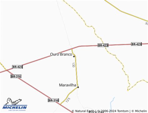 Michelin Ouro Branco Map Viamichelin