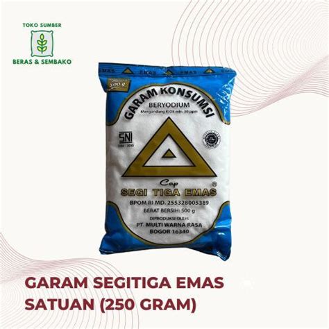 Jual Garam SEGITIGA EMAS Satuan 250 Gram Shopee Indonesia