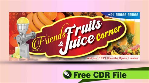 Fruit Juice Shop Banner Design Fruits Stall Flex Design Juice