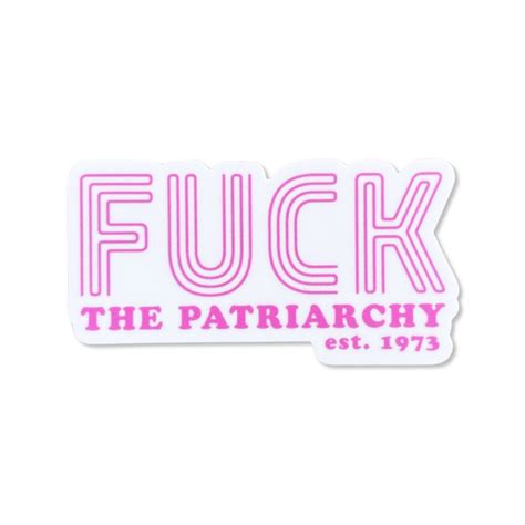 Fuck The Patriarchy Waterproof Sticker Original Artwork Pro Choice Made In The USA Water Bottle