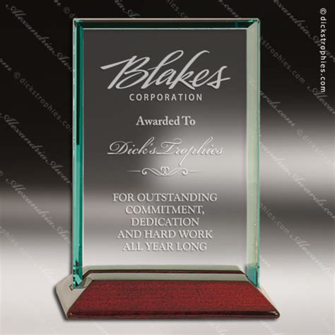 Square Rectangle Shaped Glass Awards