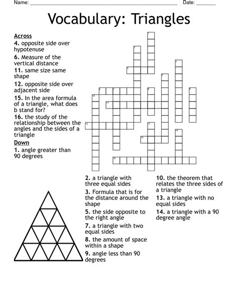 Trigonometry Crossword Wordmint