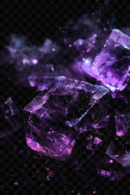 Premium PSD Purple Crystals In A Pile Of Purple Crystals