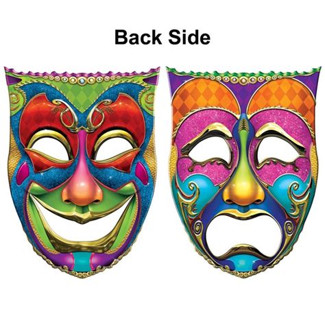 Jumbo Mardi Gras Mask Cutouts