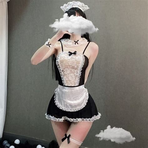 Sexy Erotische Dessous Französisch Schürze Maid Diener Lolita Kostüm