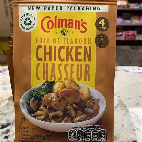 Colmans Chicken Chasseur 43g Bolton British Bites