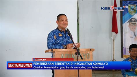 Bupati Kebumen Buka Entry Meeting Pemeriksaan Serentak Kecamatn