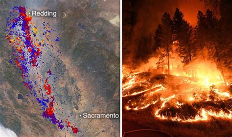 Carr Fire Latest Nasa Aerial Pictures Reveal Size Of California Inferno World News